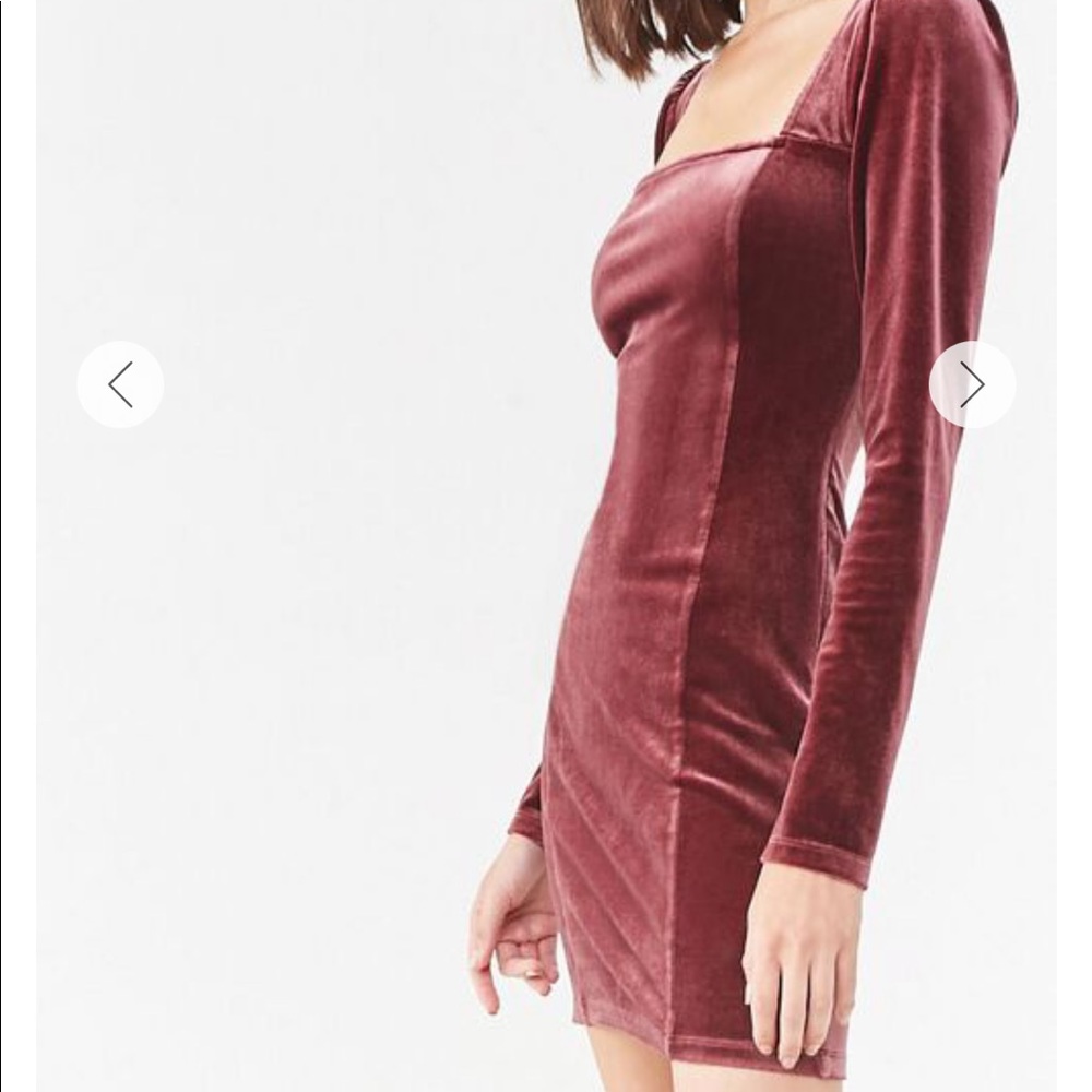 Forever 21 Plum Velvet Mini Dress - Picture 2 of 4